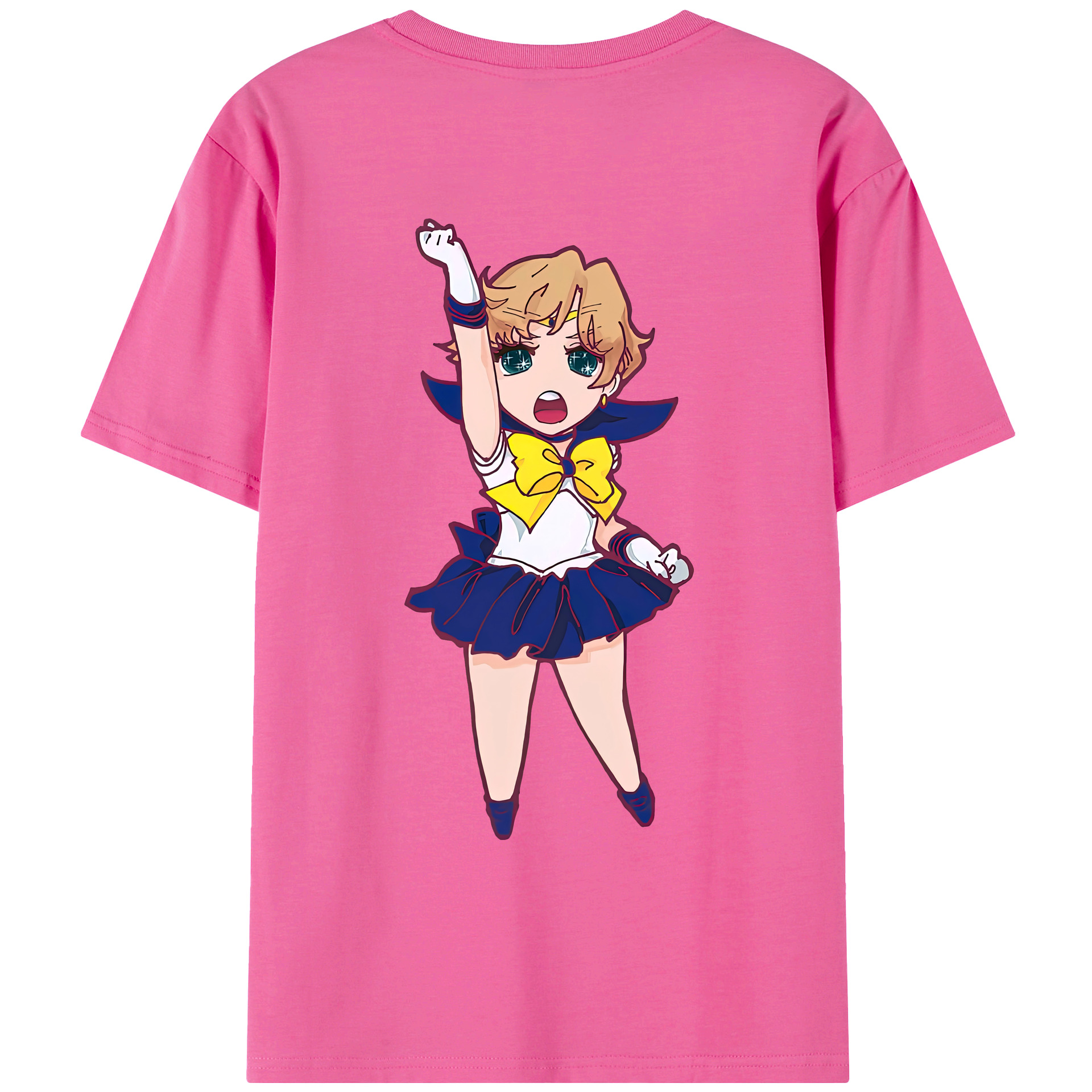 （画像用） 美少女戦士セーラームーン 天王はるか Sailor Moon Tenoh Haruka レディース半袖Tシャツ(バックプリント)